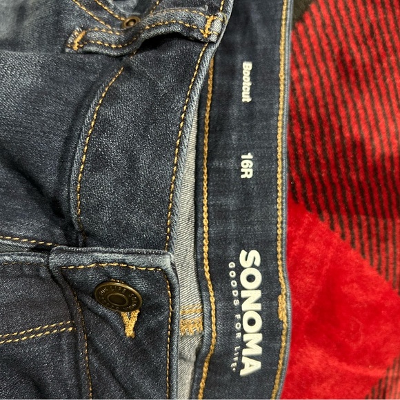 Sonoma Dark Blue Straight Leg Women's Jeans - Picture 3 of 3